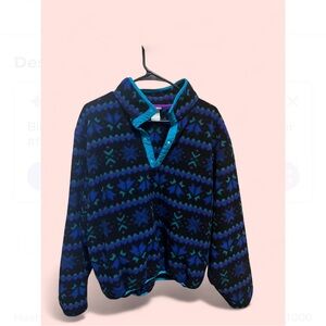 L.L. Bean Multicolor Geometric Sweater
